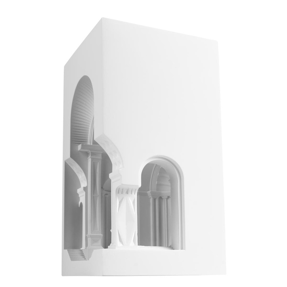 Встраиваемый в стену гипсовый светильник под покраску с арками и рельефными колоннами Antiquity Athena
