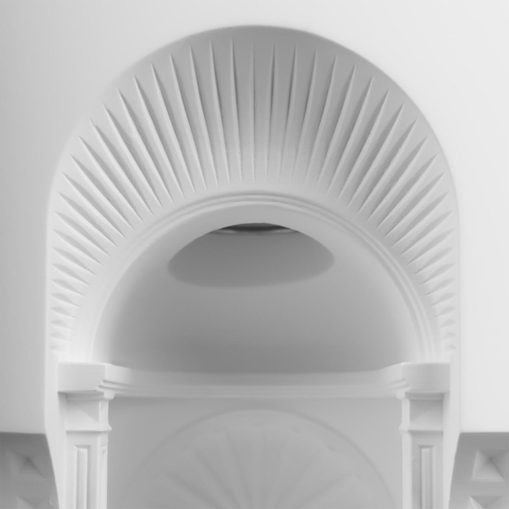 Встраиваемый в стену гипсовый светильник под покраску с арками и рельефными колоннами Antiquity Athena