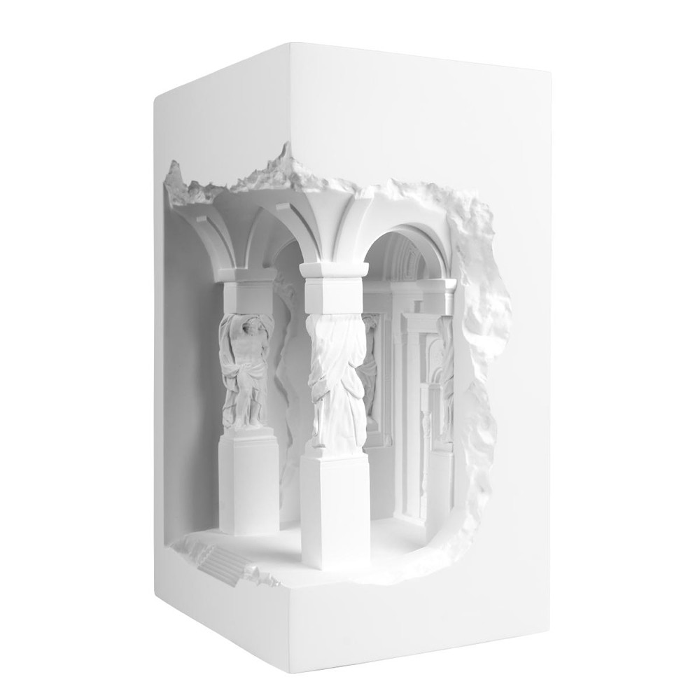 Встраиваемый в стену гипсовый светильник под покраску с колоннами и арками в античном стиле Antiquity Athena