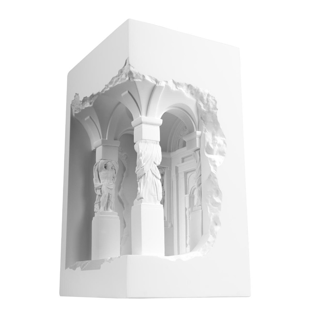 Встраиваемый в стену гипсовый светильник под покраску с колоннами и арками в античном стиле Antiquity Athena