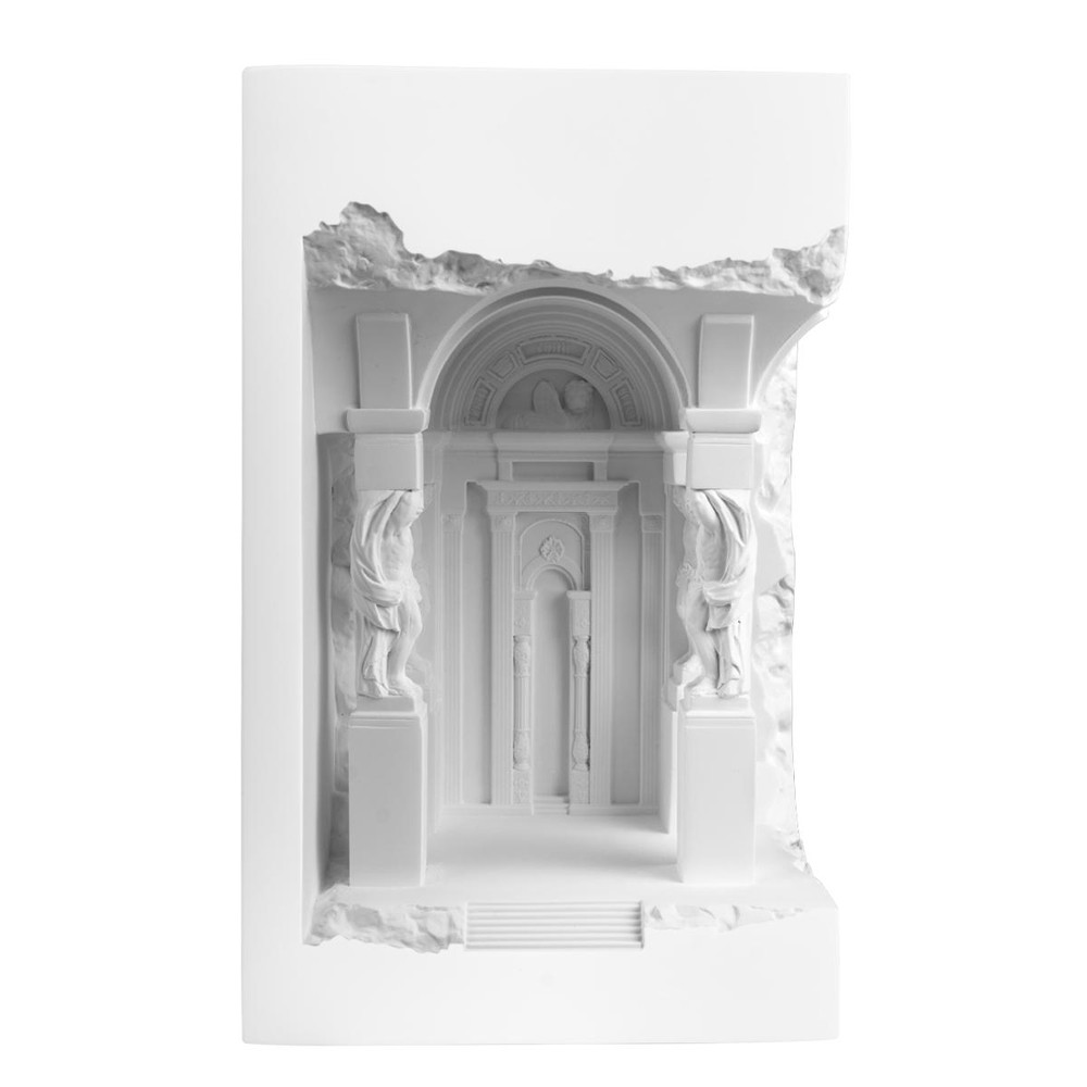 Встраиваемый в стену гипсовый светильник под покраску с колоннами и арками в античном стиле Antiquity Athena