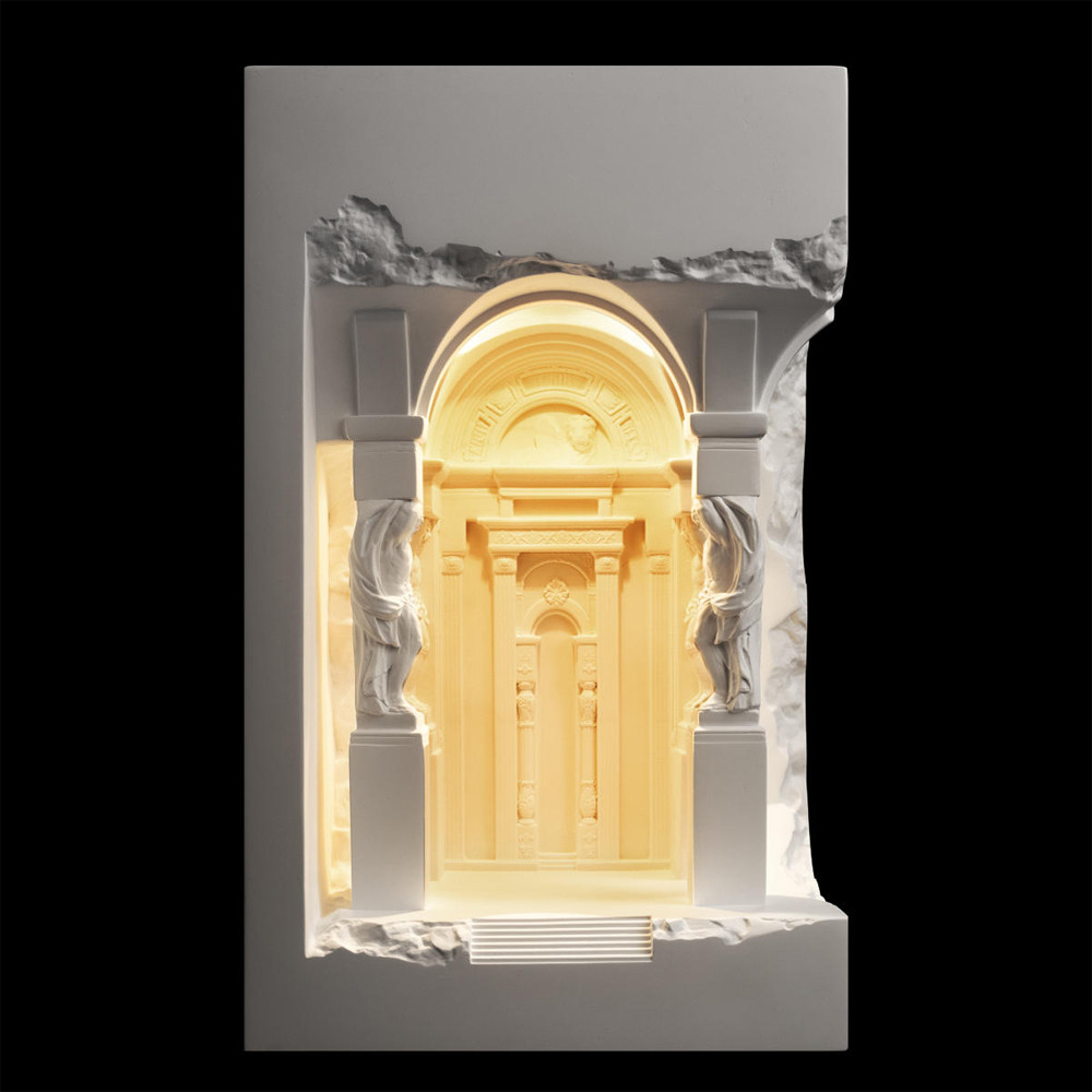 Встраиваемый в стену гипсовый светильник под покраску с колоннами и арками в античном стиле Antiquity Athena