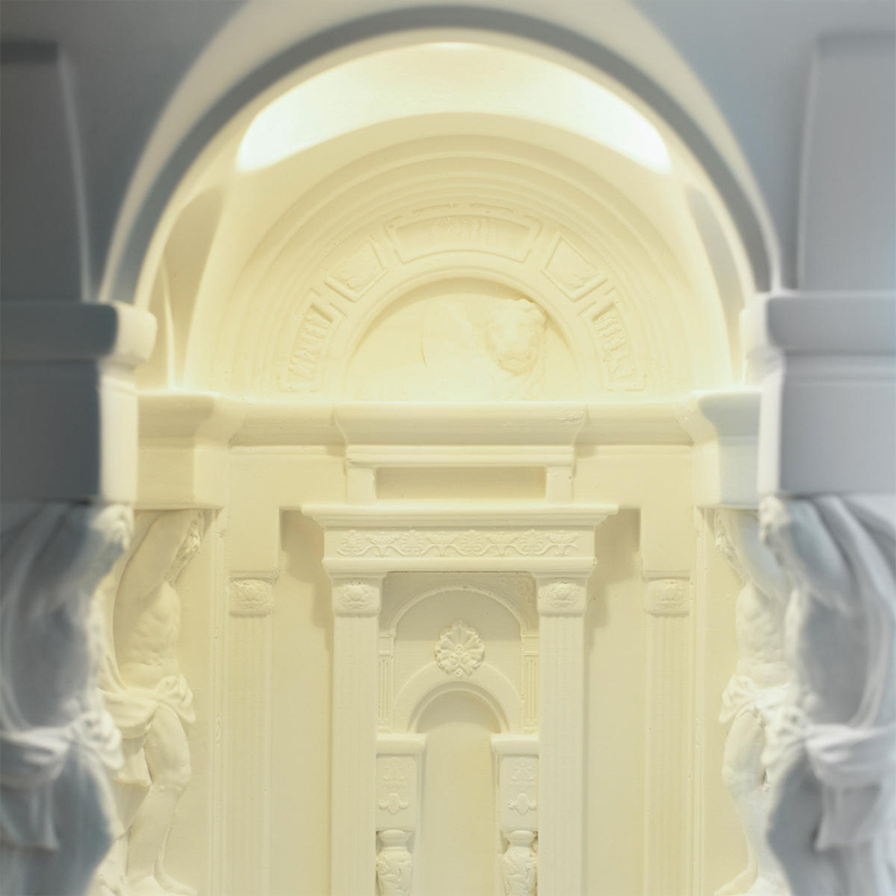 Встраиваемый в стену гипсовый светильник под покраску с колоннами и арками в античном стиле Antiquity Athena