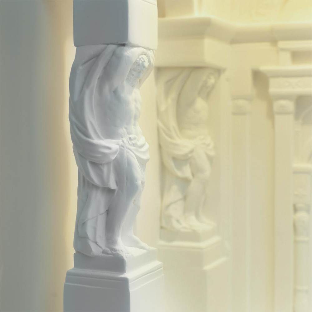 Встраиваемый в стену гипсовый светильник под покраску с колоннами и арками в античном стиле Antiquity Athena