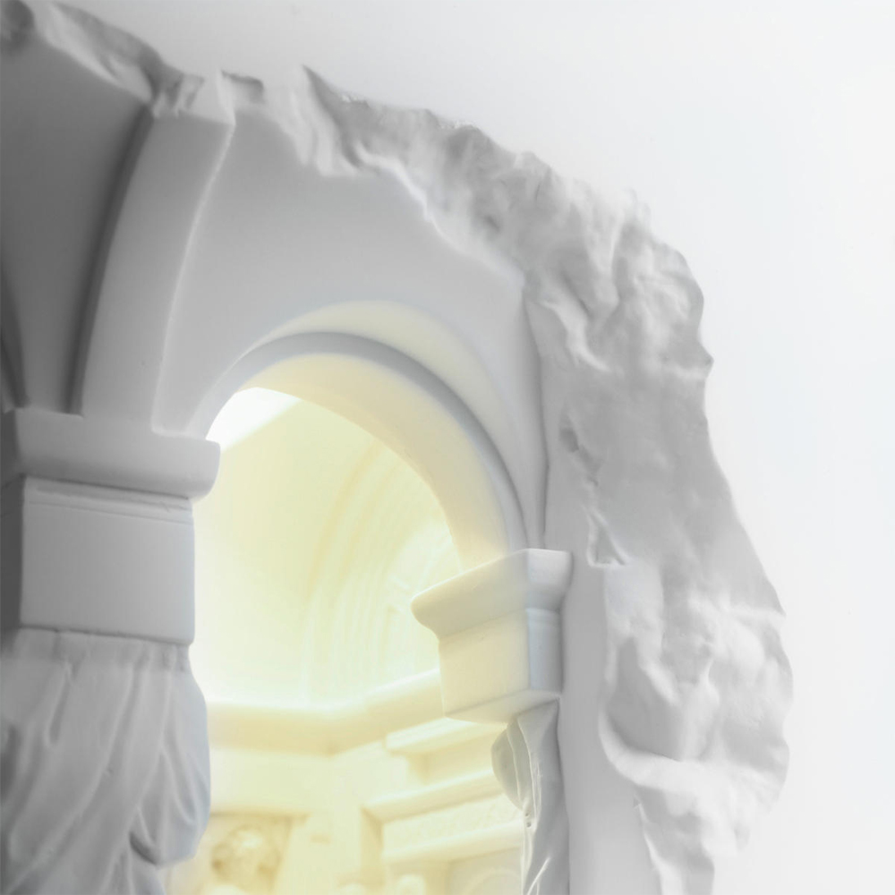 Встраиваемый в стену гипсовый светильник под покраску с колоннами и арками в античном стиле Antiquity Athena