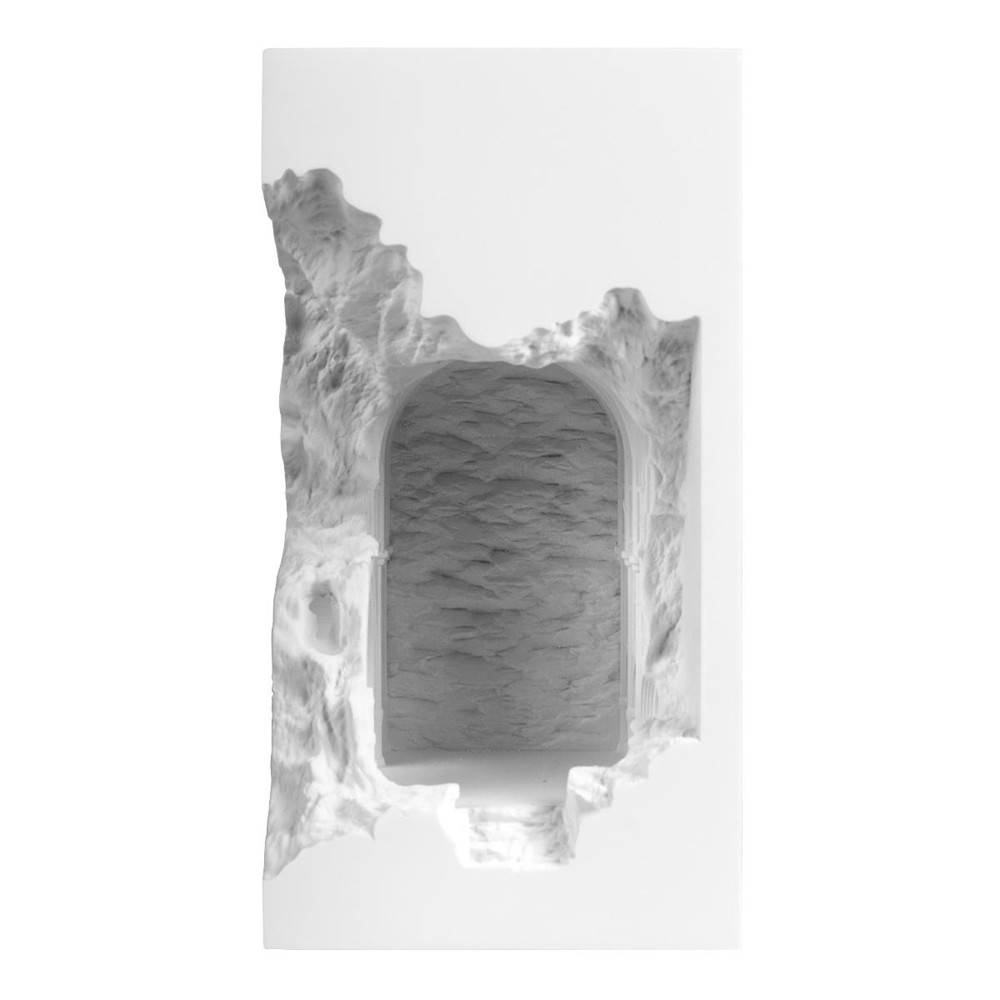 Встраиваемый в стену гипсовый светильник под покраску с эффектом разрушенной стены Antiquity Athena