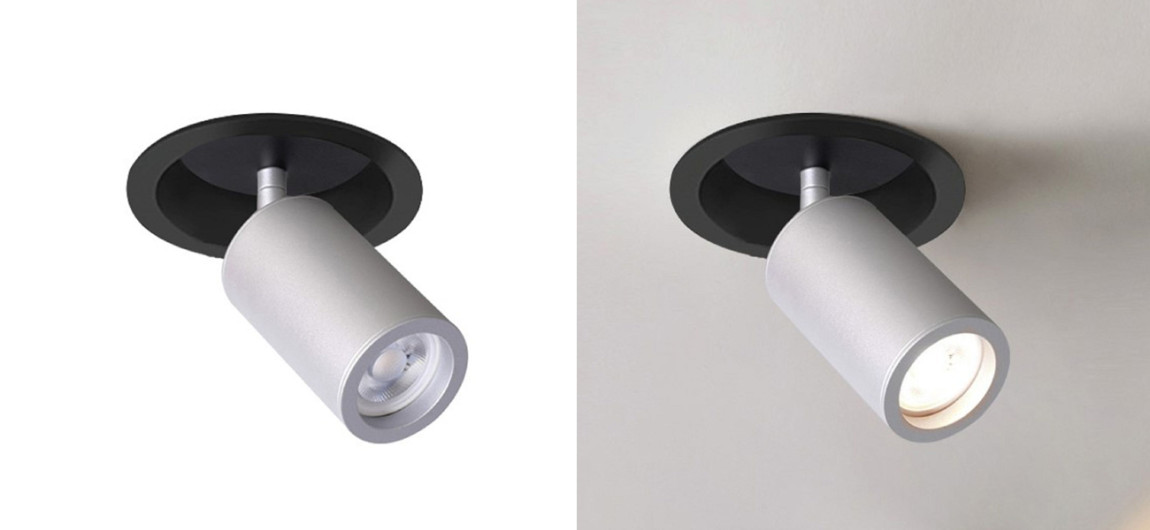 Встраиваемый поворотный спот Modern Spot Silver