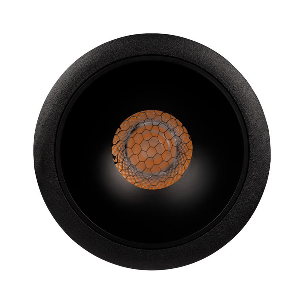 Встраиваемый спот светодиодный круглый черного цвета с углублением Ombra Lux