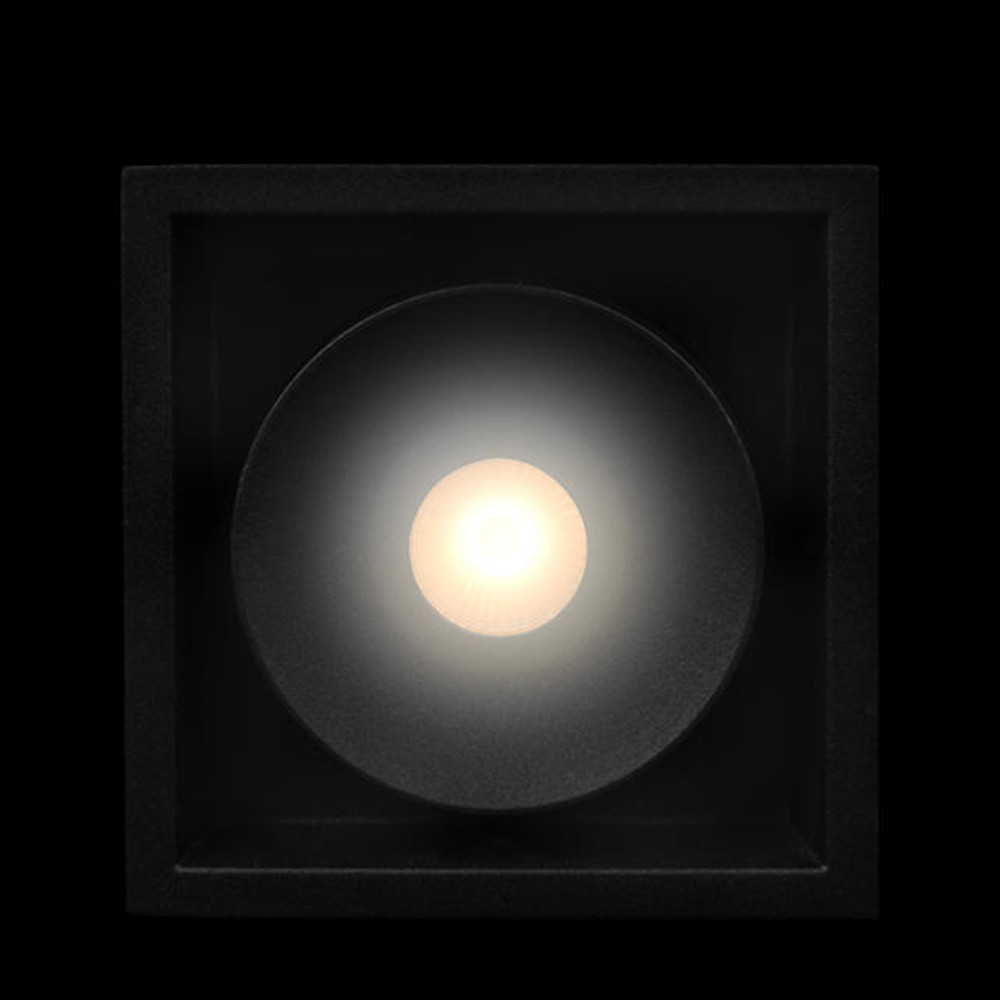 Встраиваемый спот светодиодный черного цвета квадратной формы из металла Pure Square