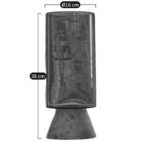 Высокая чаша из янтарного стекла Amber Marble Vase