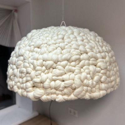 Вязаный подвесной светильник из шерсти Dome Wool Lamp