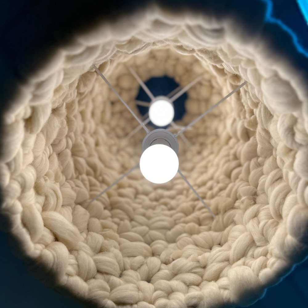 Вязаный подвесной светильник из шерсти Dome Wool Lamp