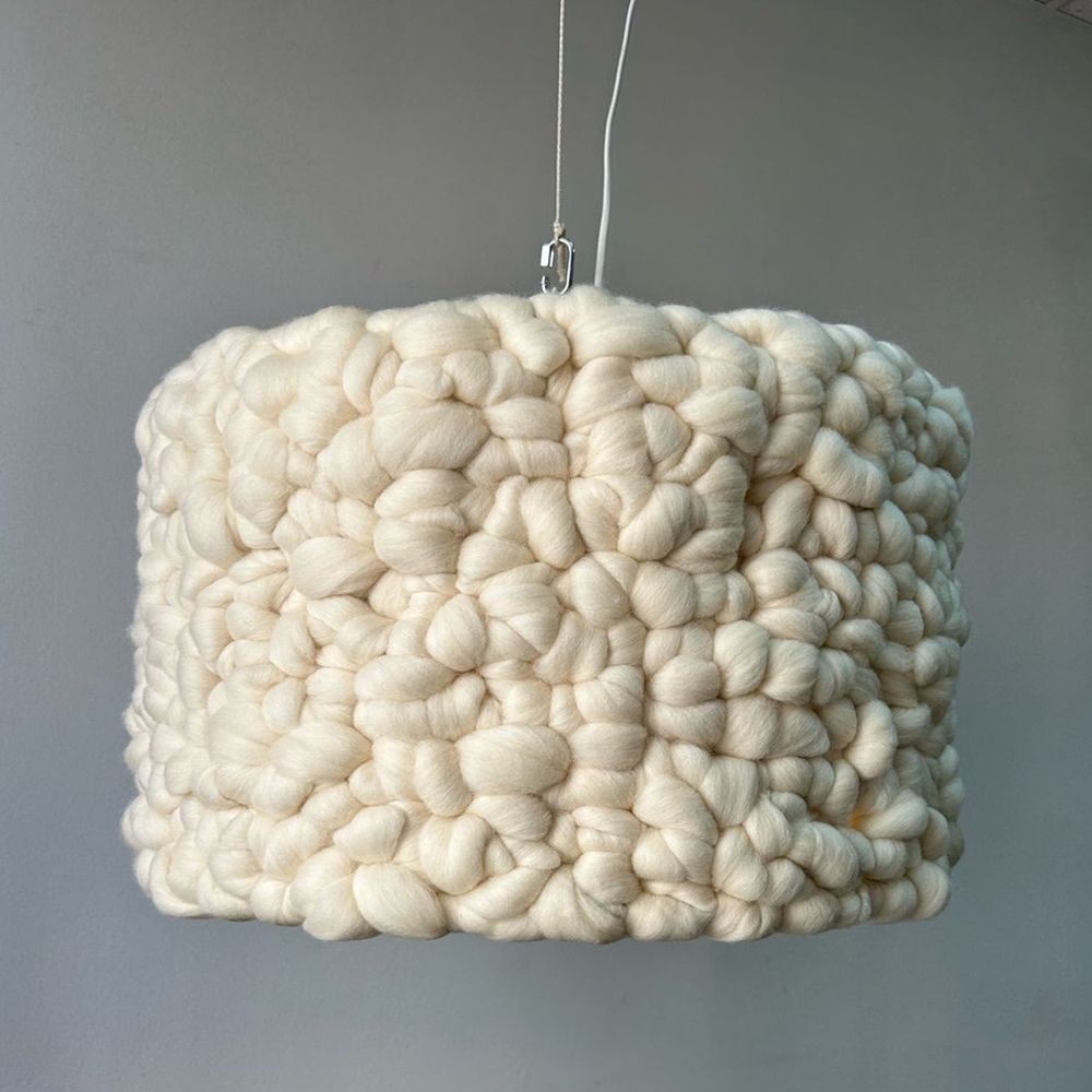 Вязаный шерстяной светильник Knitted wool lamp Cylinder