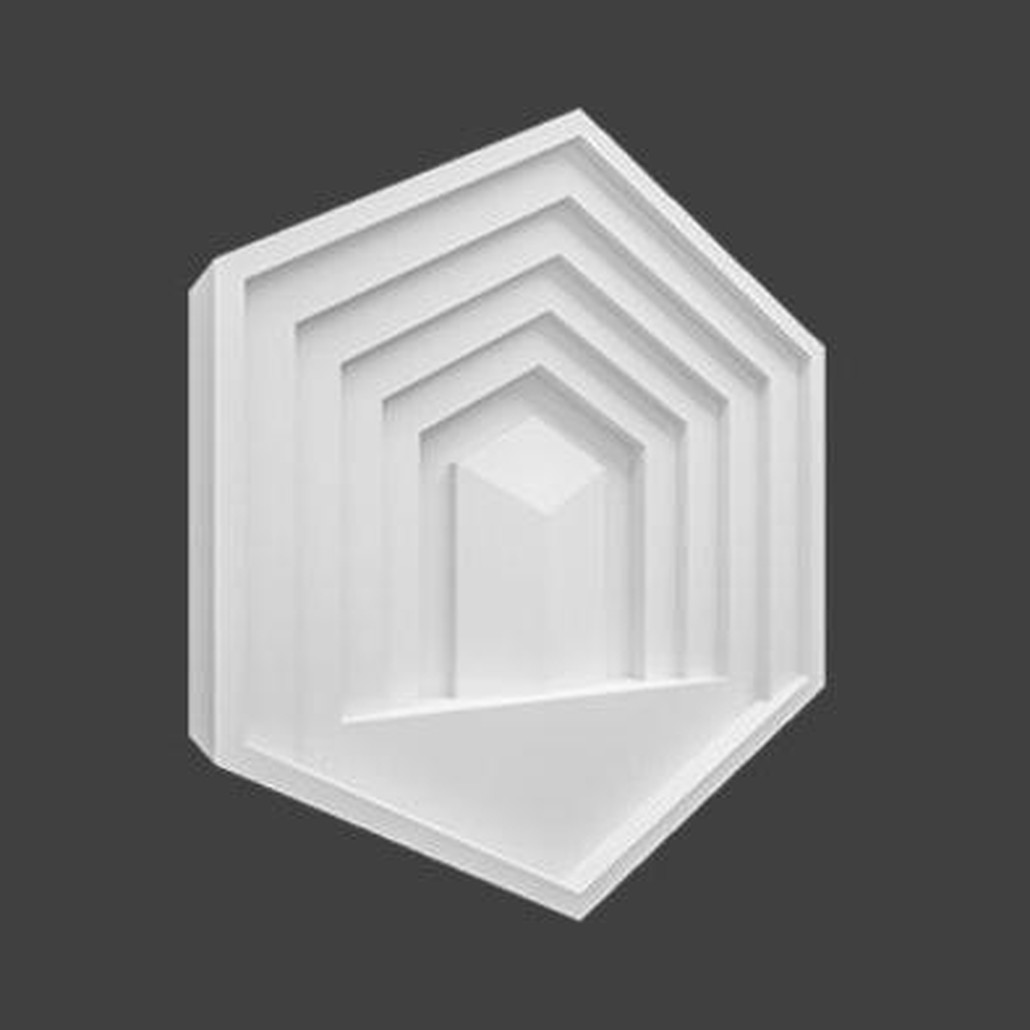 Гипсовая 3D Панель HEXAGON TEMPLE