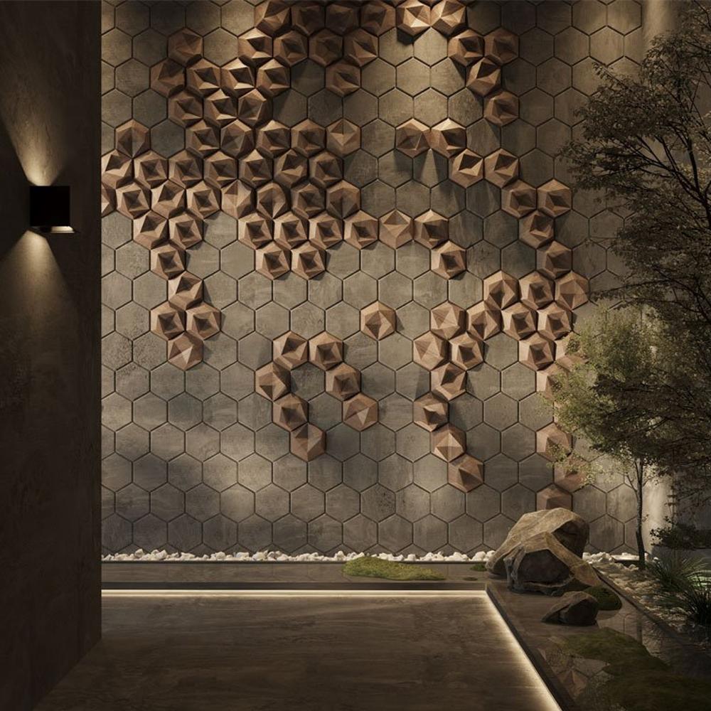 Гипсовая 3D панель с принтографией PM-41