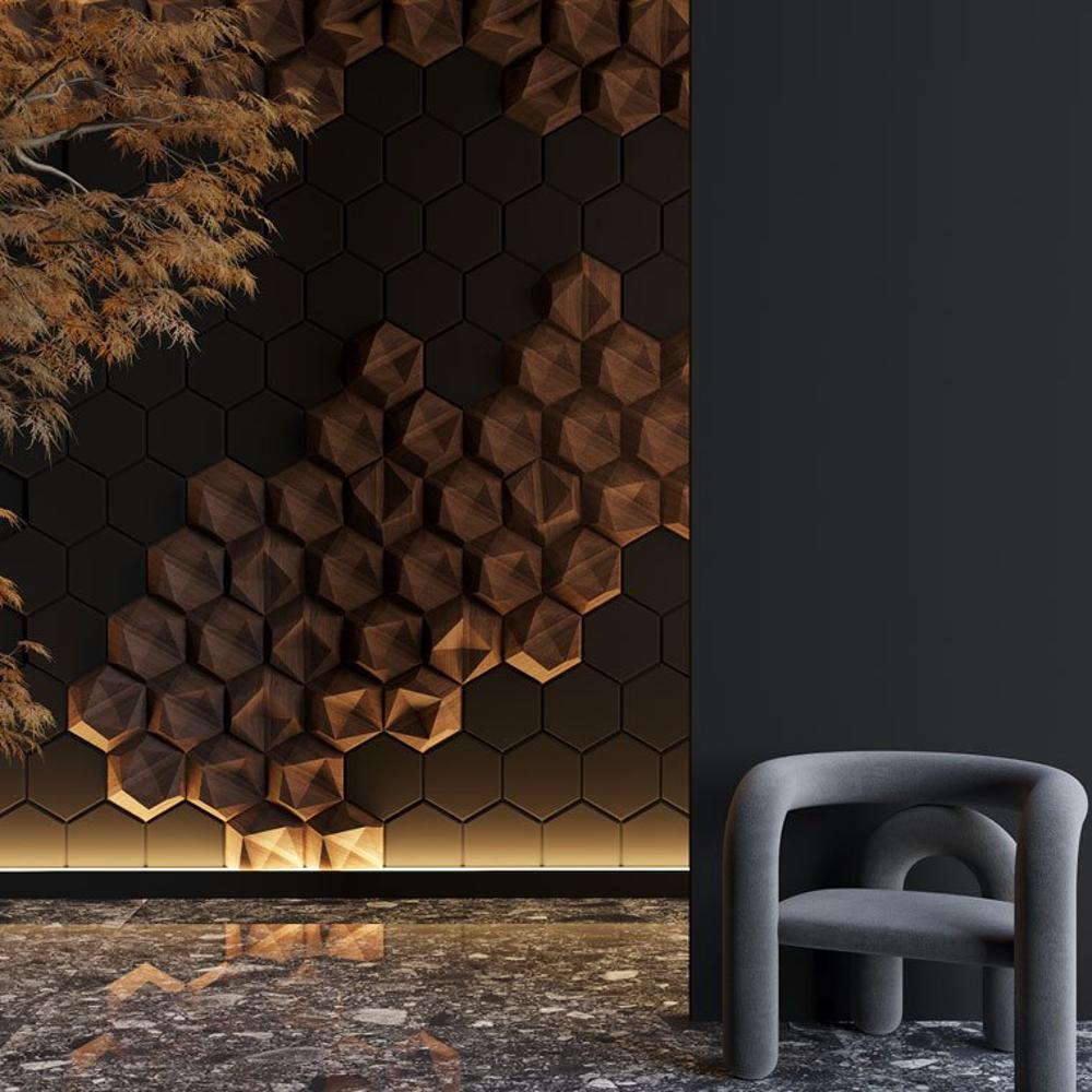 Гипсовая 3D панель с принтографией PM-41