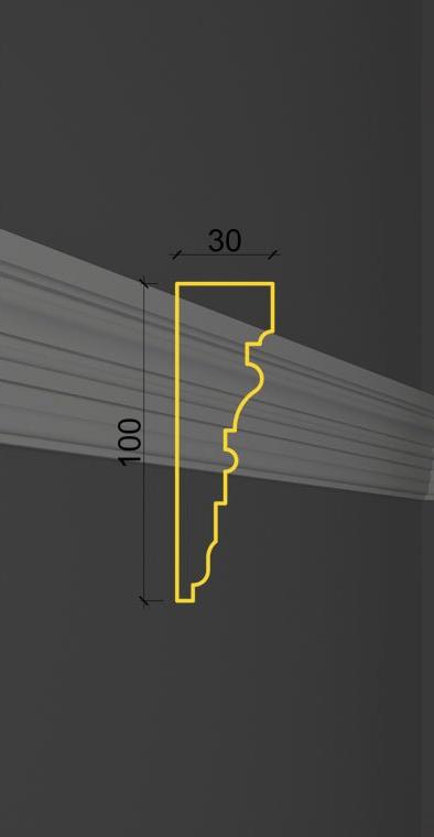 Гладкий молдинг MT-26