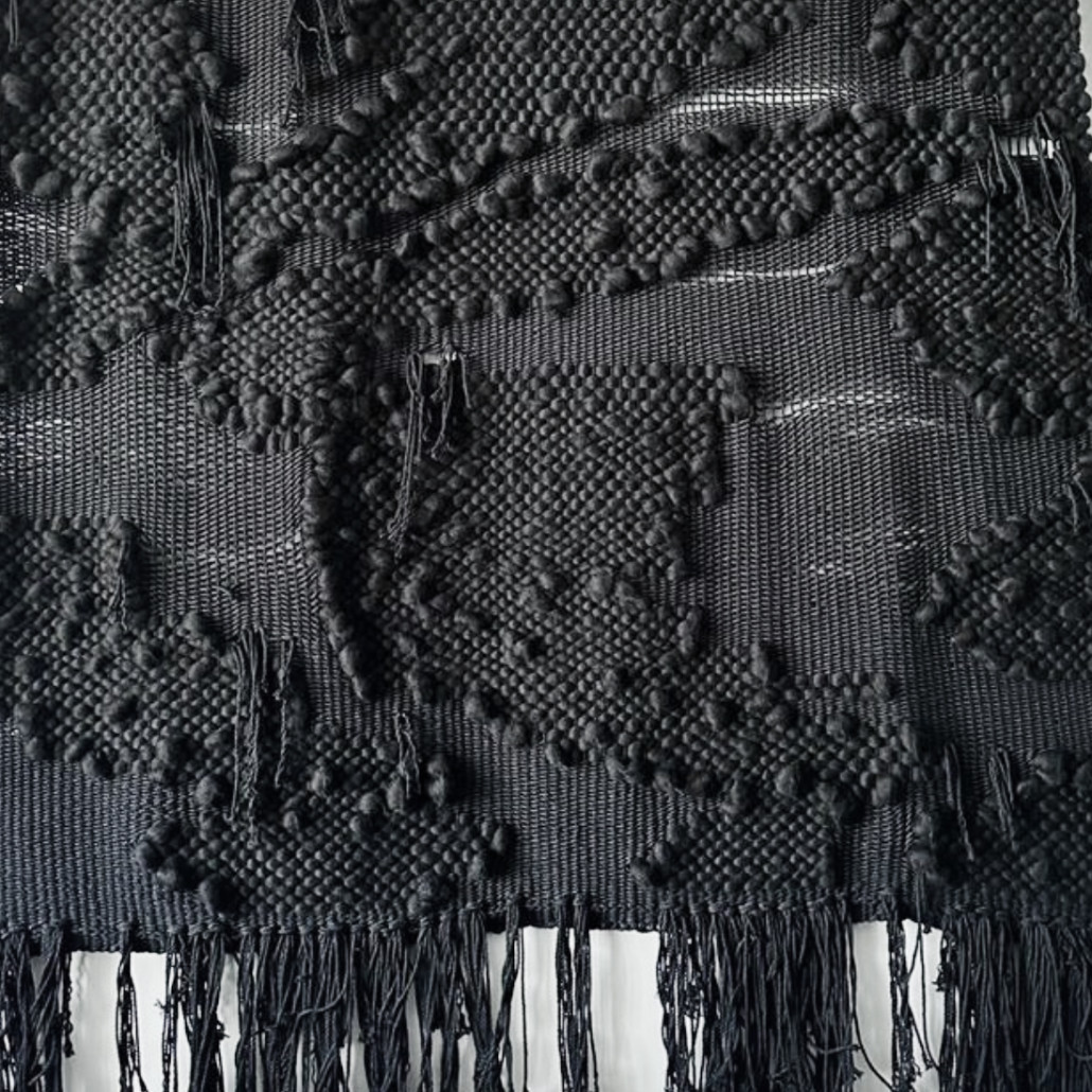 Гобелен из шерсти мериноса с узелками Ночь