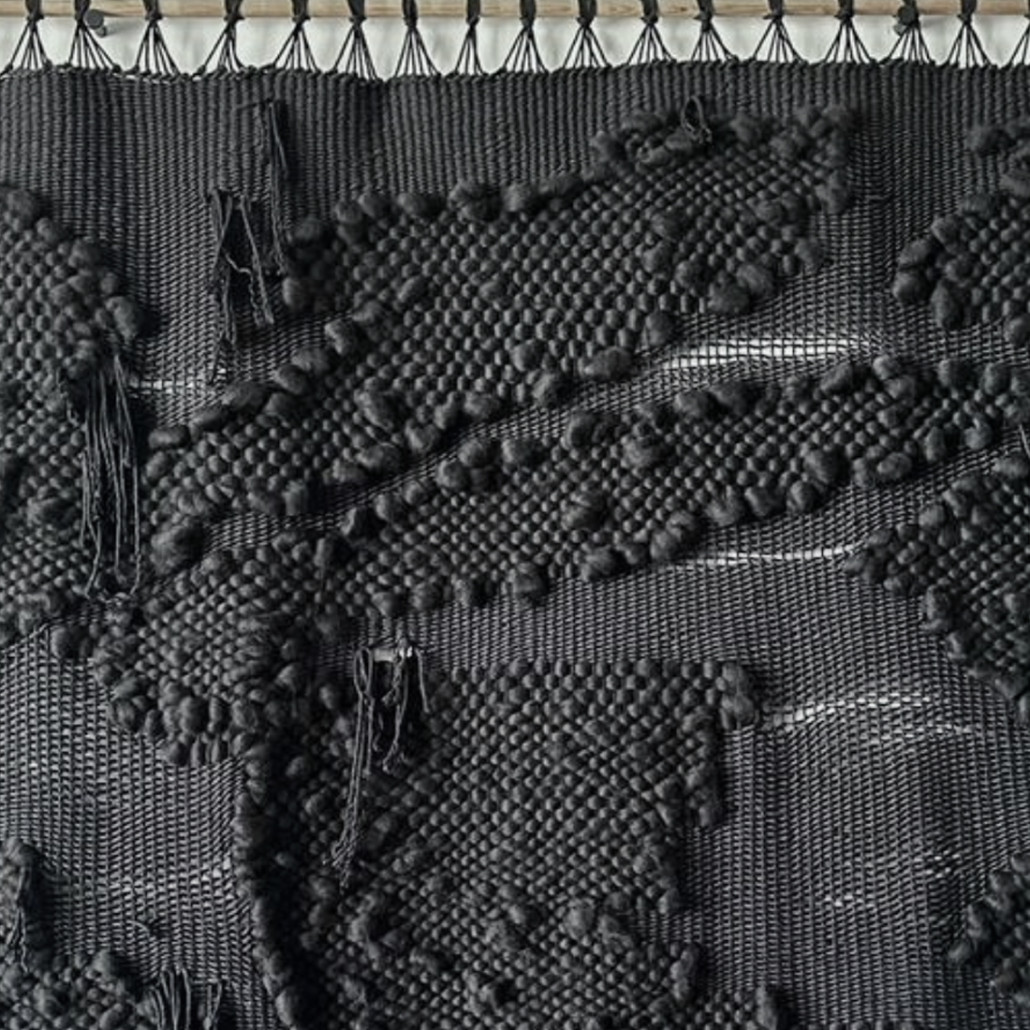 Гобелен из шерсти мериноса с узелками Ночь