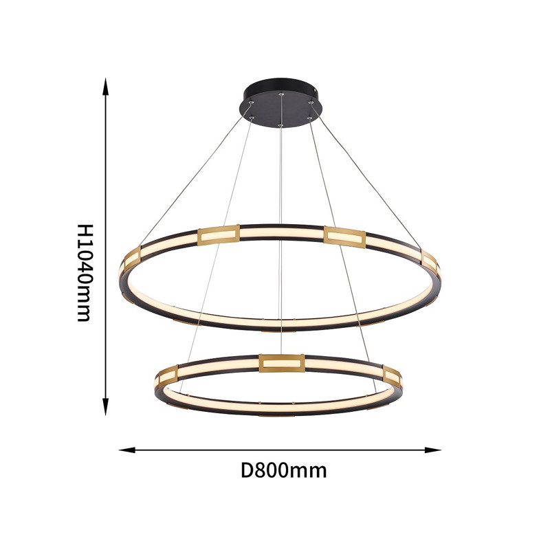 Двойная кольцевая светодиодная люстра Range