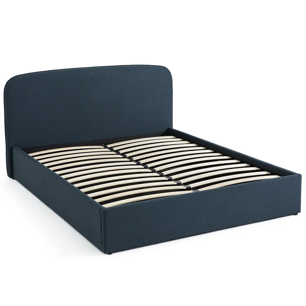 Двуспальная кровать с подъемным механизмом Mathise Bed Deep Blue