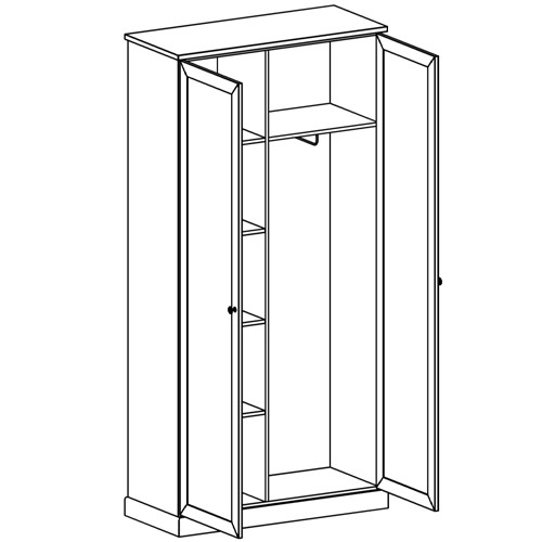 Двухдверный шкаф с зеркалом Percent Closet