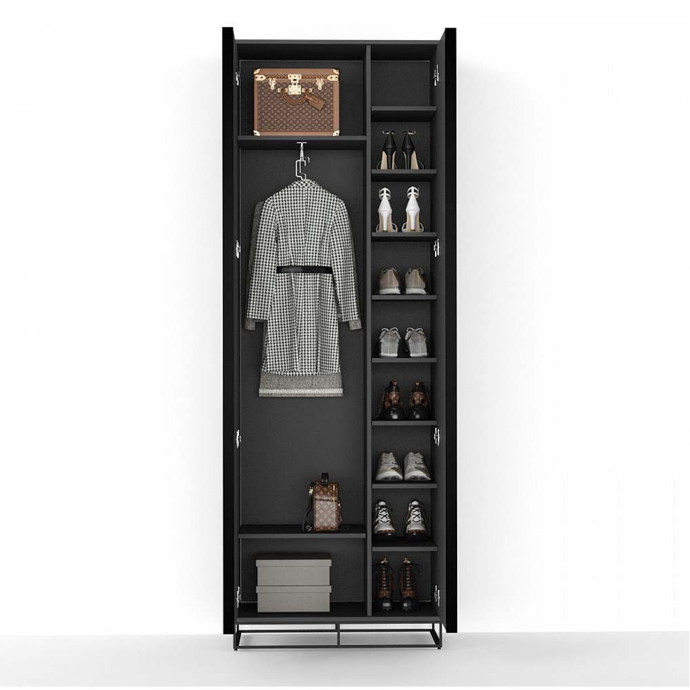 Двухдверный шкаф с зеркальными дверцами Strict Lines