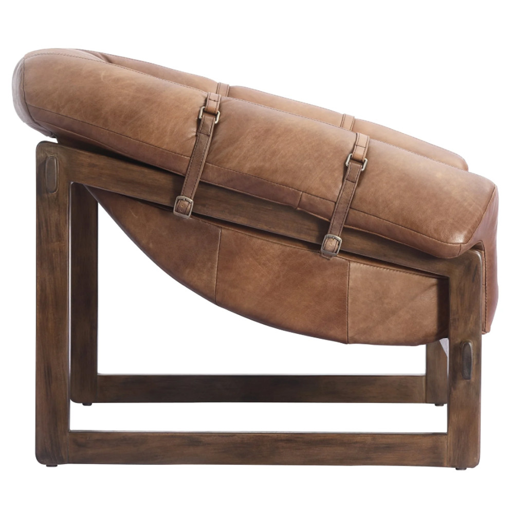 Двухместный диван Duncan винтажная коричневая кожа