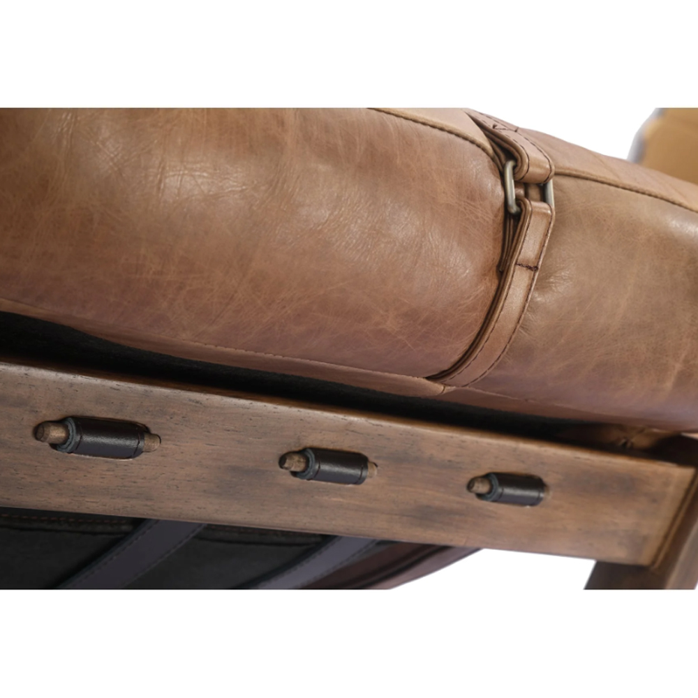 Двухместный диван Duncan винтажная коричневая кожа