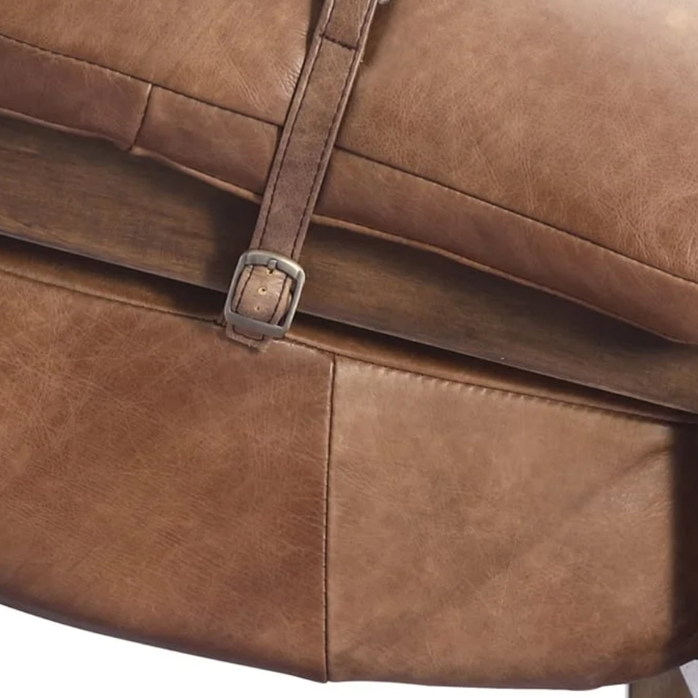 Двухместный диван Duncan винтажная коричневая кожа