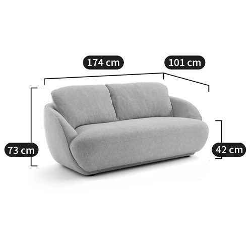 Двухместный диван Halle Green Sofa