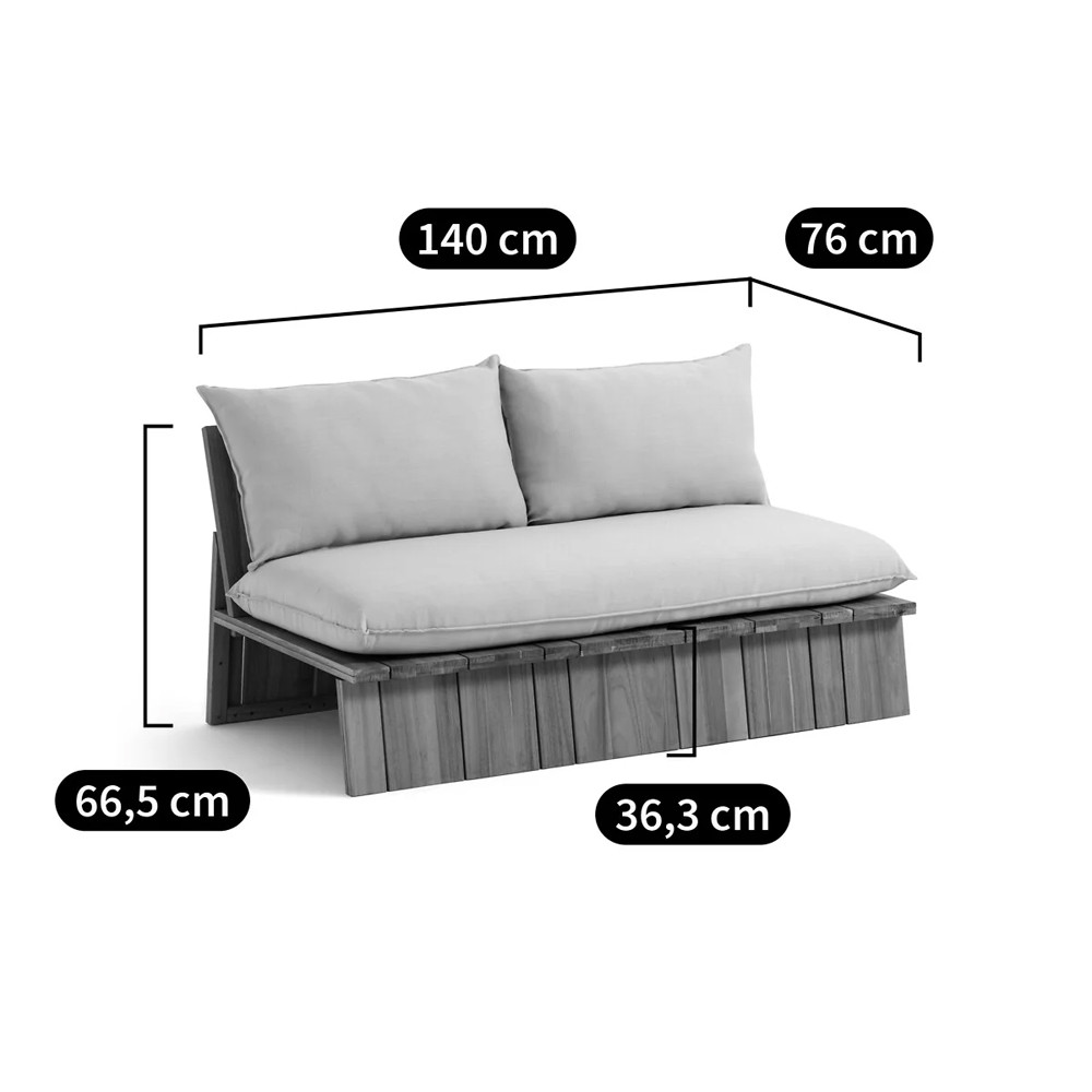 Двухместный диван для сада Acacia