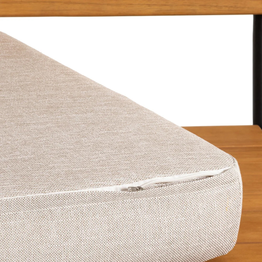 Двухместный диван из акации без подлоконтиков Amra