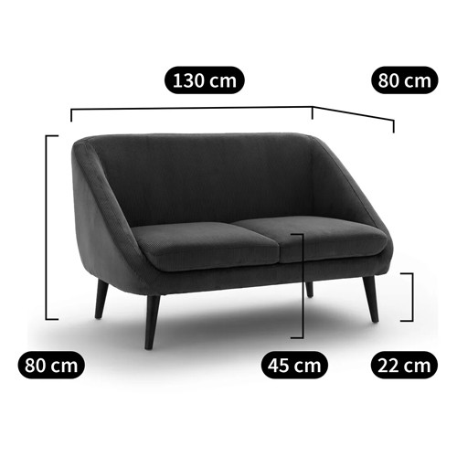 Двухместный диван с обивкой из велюра Belanger Sofa