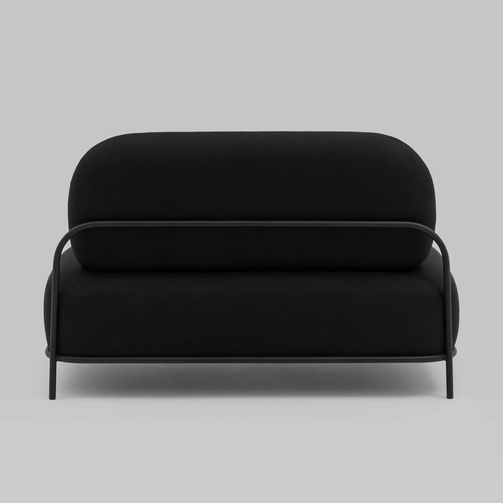 Двухместный диван черного цвета COLOR BLOCK