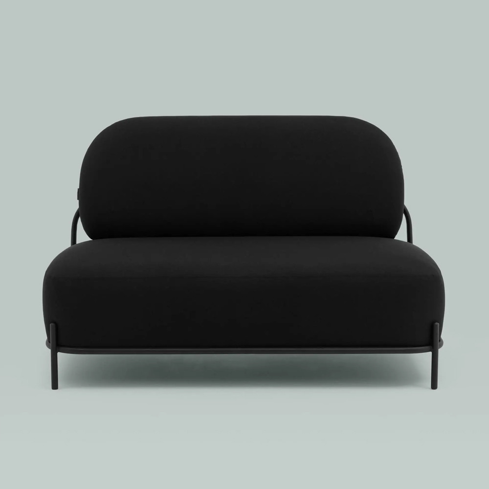 Двухместный диван черного цвета COLOR BLOCK