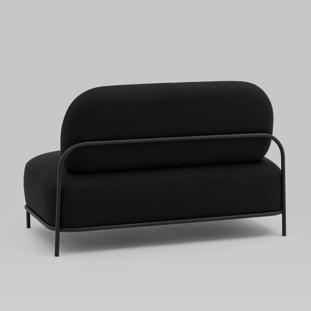 Двухместный диван черного цвета COLOR BLOCK