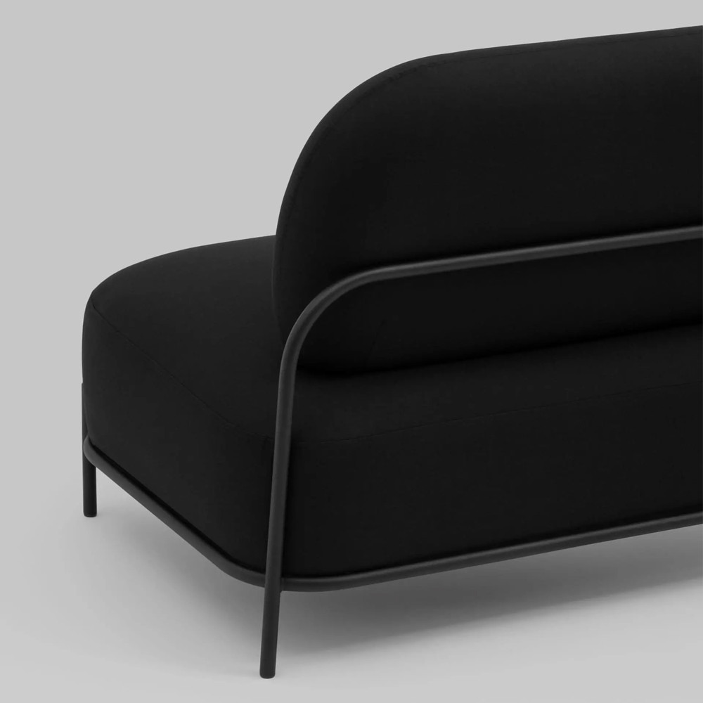 Двухместный диван черного цвета COLOR BLOCK