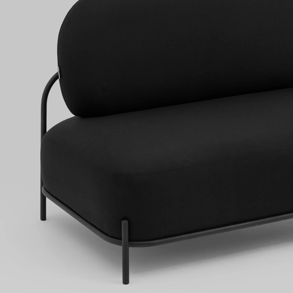 Двухместный диван черного цвета COLOR BLOCK