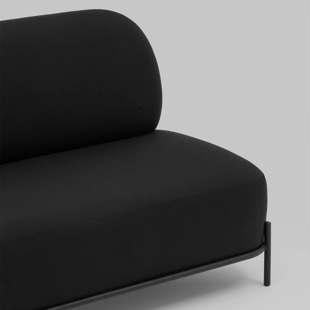 Двухместный диван черного цвета COLOR BLOCK