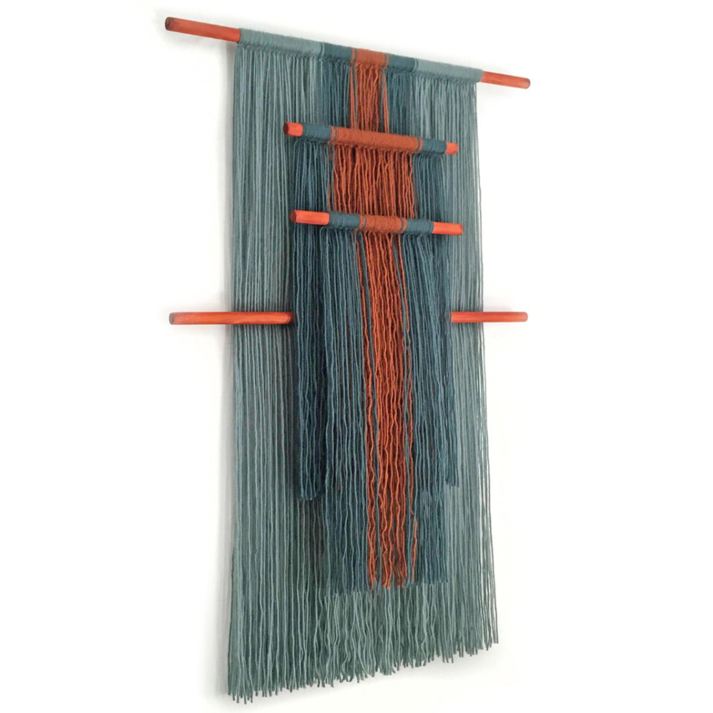 Декор на стену Макраме из нитей Japan Wall Panel Orange