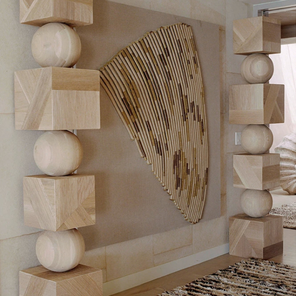 Декор настенный в Эко стиле рафия Malibu wall panel