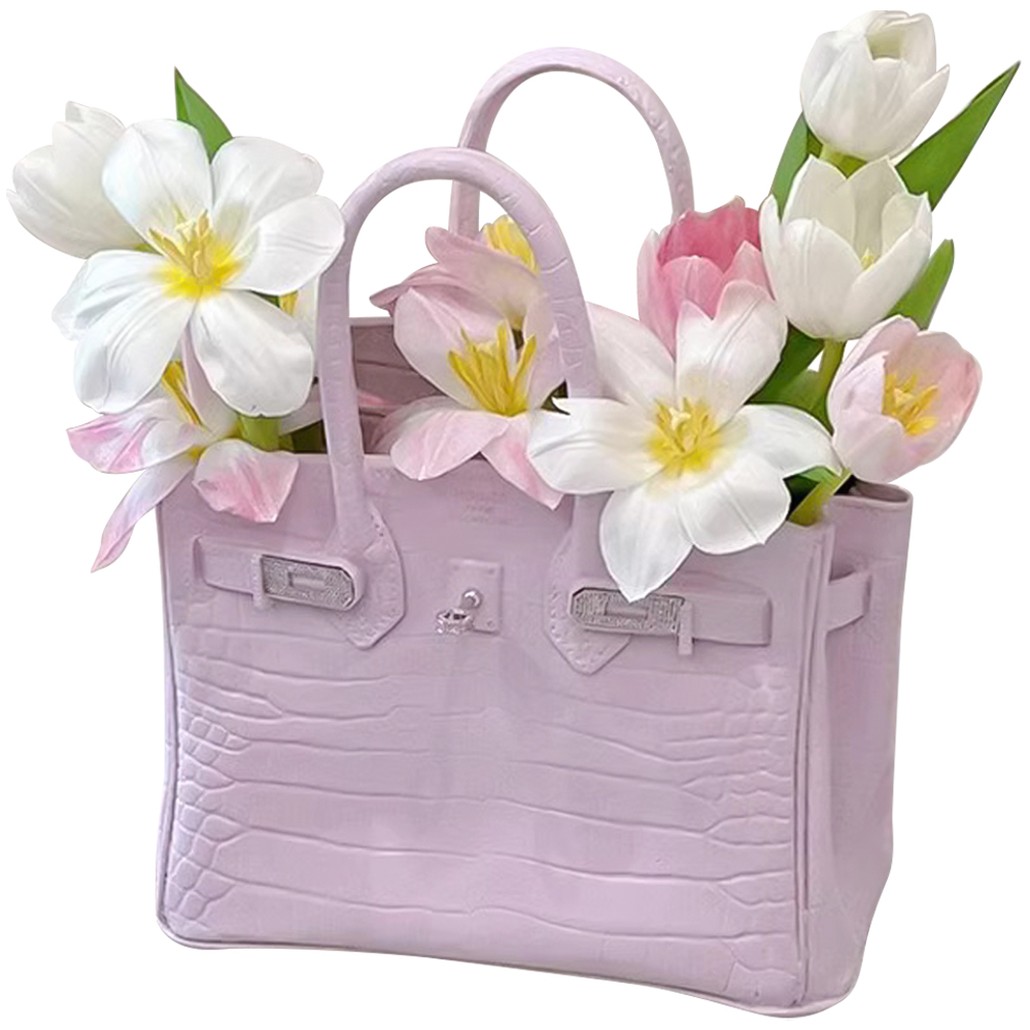 Декоративная ваза в виде сумки Birkin Bag Vase Pink