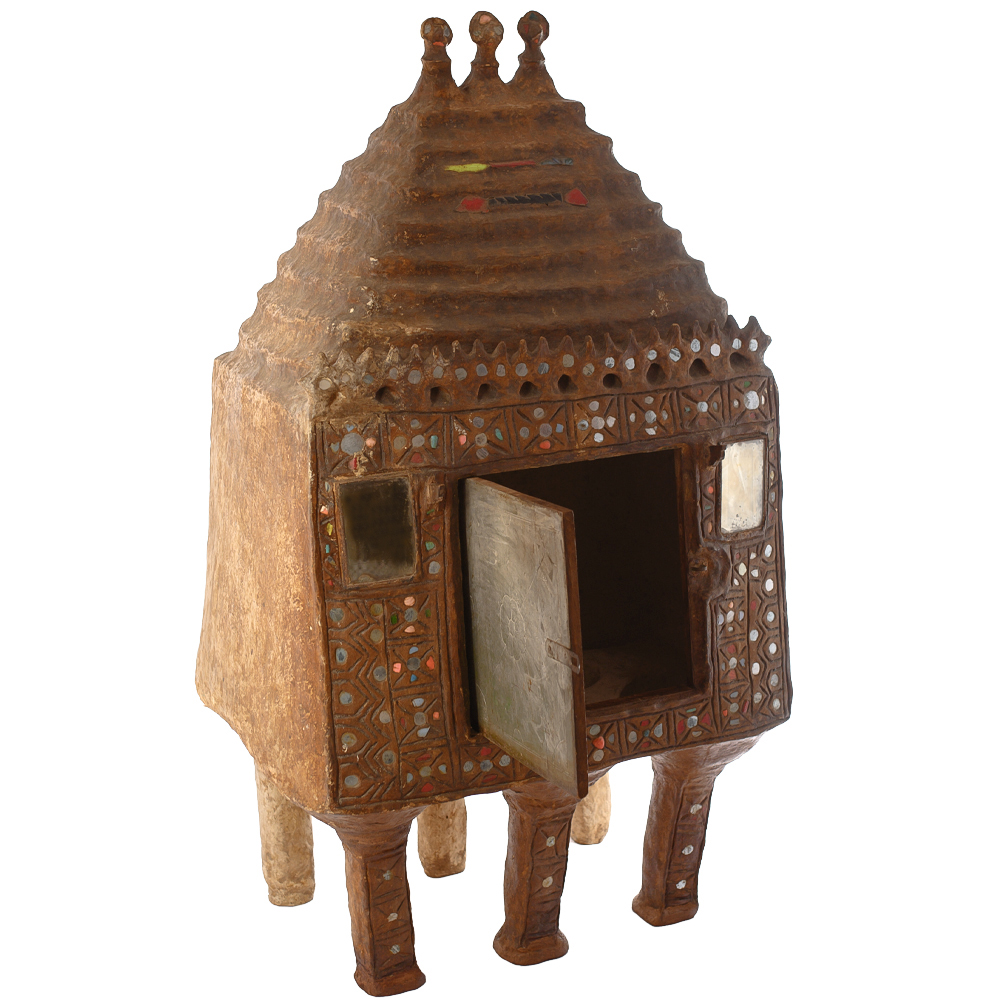 Декоративная винтажная печка из глины с инкрустацией Rarity