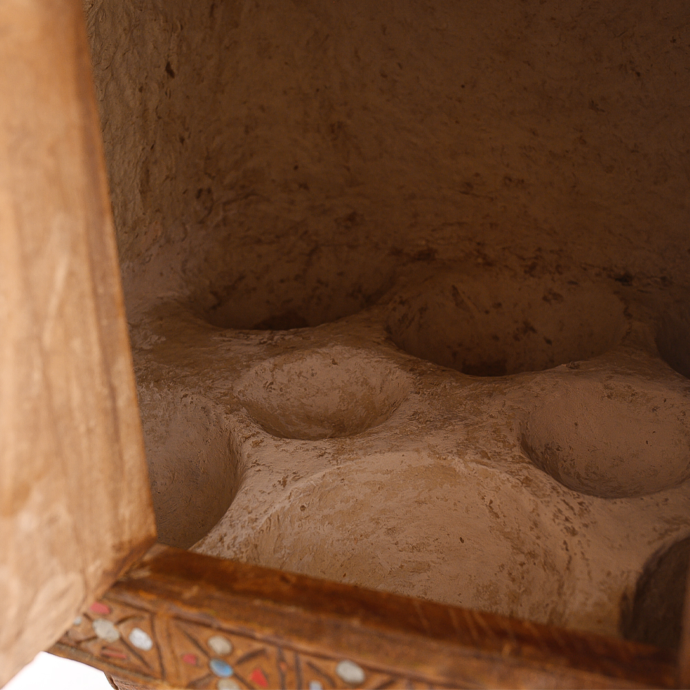 Декоративная винтажная печка из глины с инкрустацией Rarity