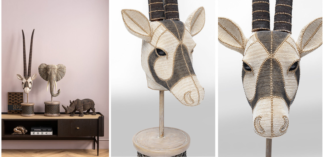 Декоративная голова антилопы на подставке