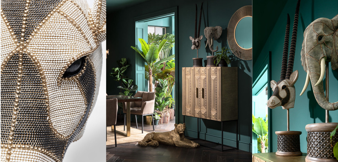 Декоративная голова антилопы на подставке