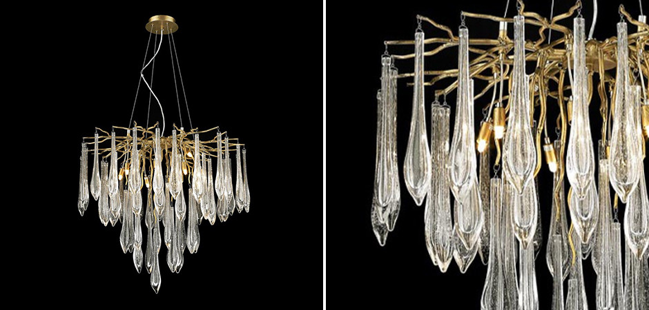 Декоративная люстра Frozen drop Бронза