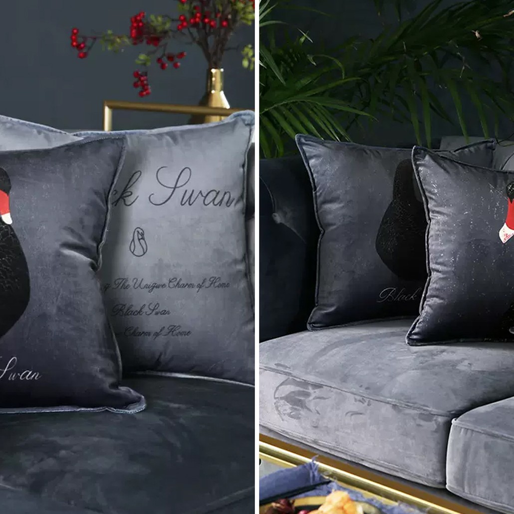 Декоративная подушка Black Swan II Cushion Черная