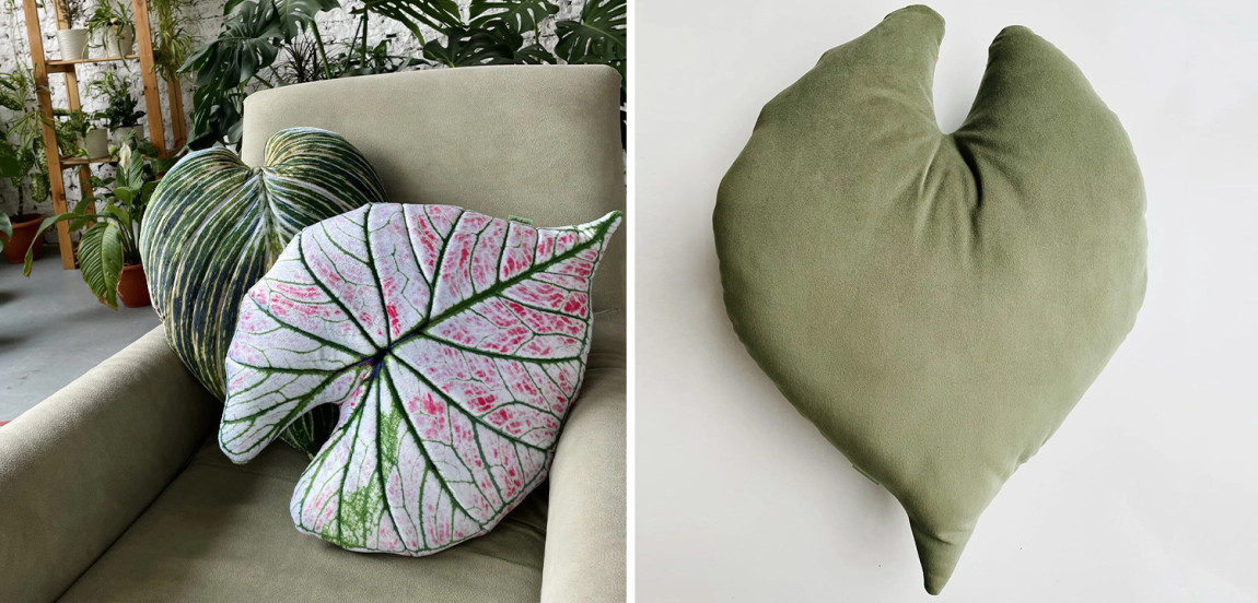 Декоративная подушка Botanical Cushion Caladium Rosebud